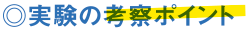 実験の考察ポイント